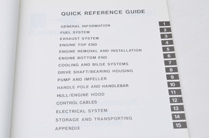 OEM Kawasaki 99924-1091-53 Service Manual Supplement JS440A17 NOS