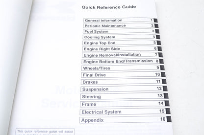 New OEM Kawasaki 2005 KX250-R1, 2006 KX250R6F Motorcycle Service Manual NOS