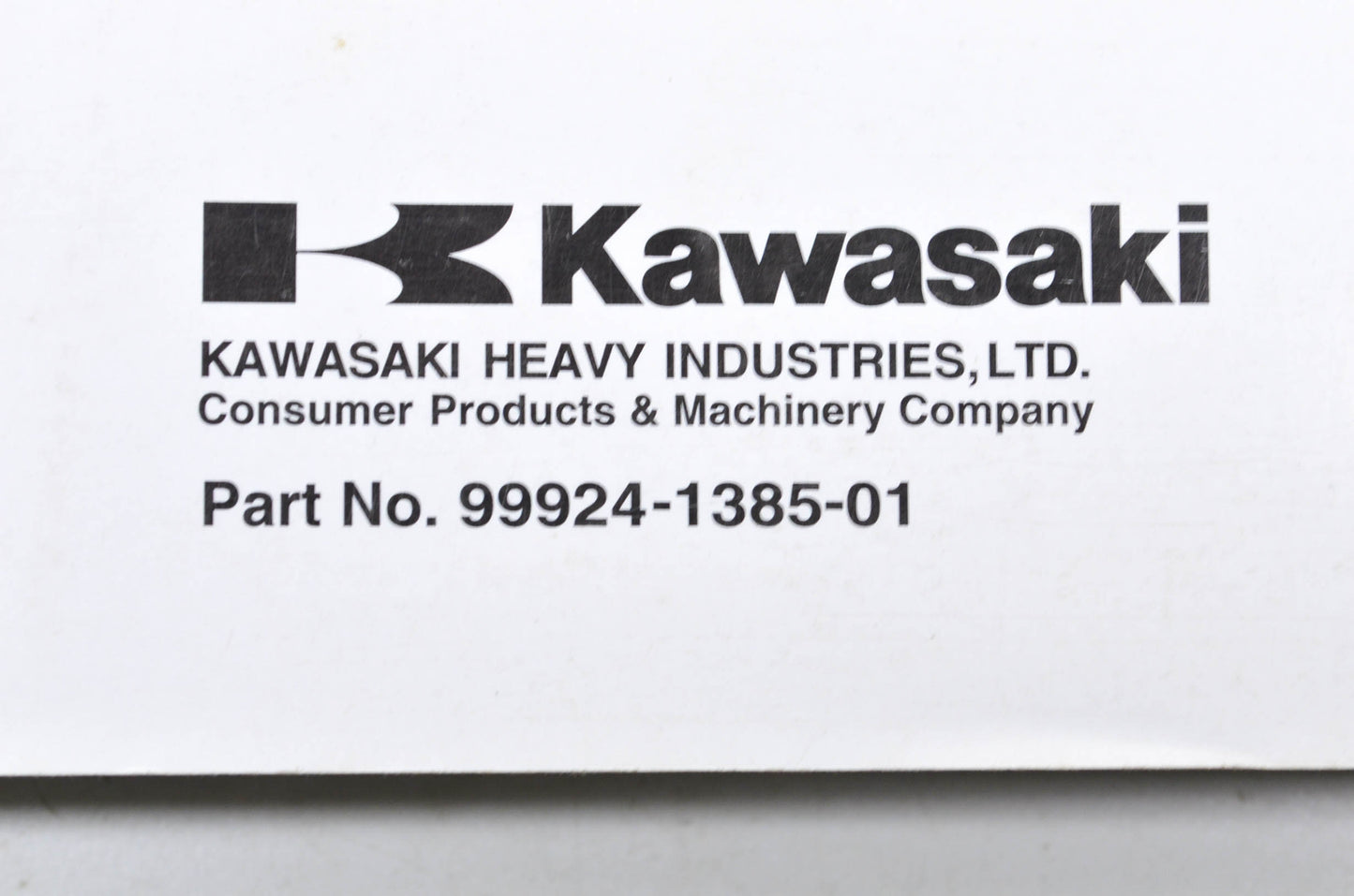OEM Kawasaki 99924-1385-01 Service Manual KLX450A