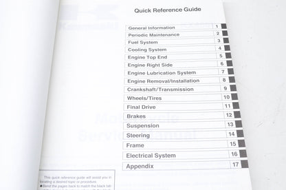 OEM Kawasaki 99924-1355-01 Service Manual KX450D