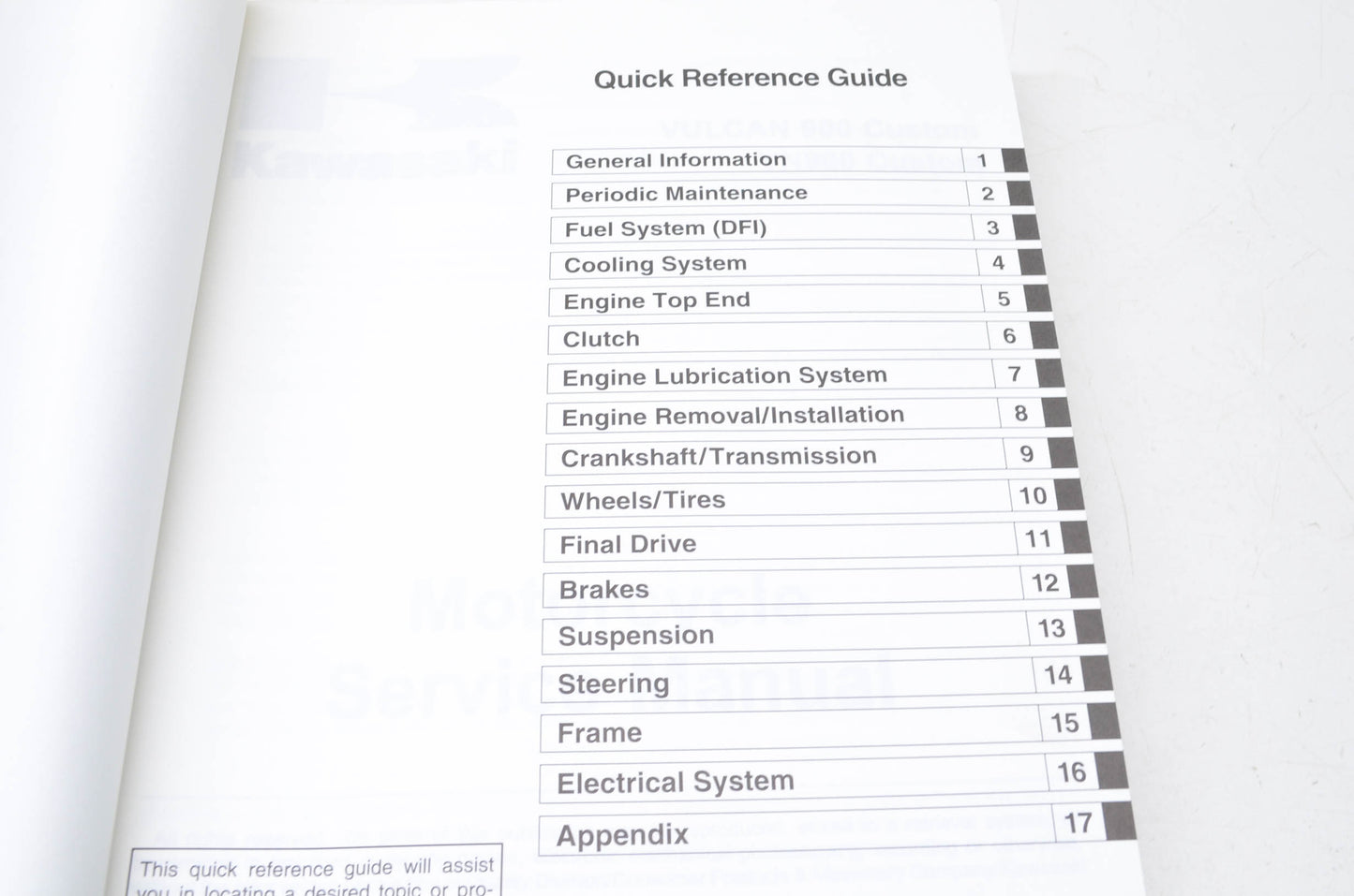 OEM Kawasaki 99924-1373-01 Service Manual VN900C NOS