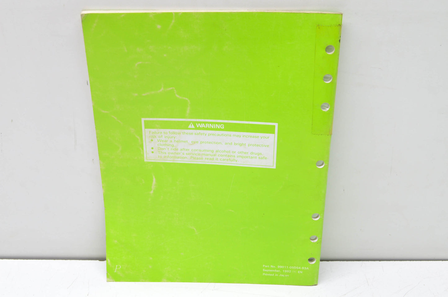 OEM Suzuki 99011-05D54-03A RMX250 Owner's Service Manual