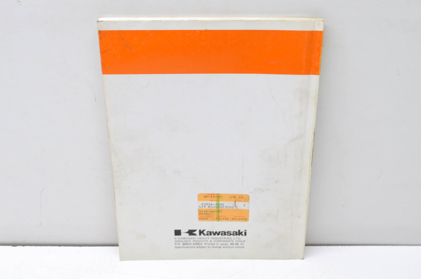 OEM Kawasaki 99924-2005A Portable Generator Workshop Manual