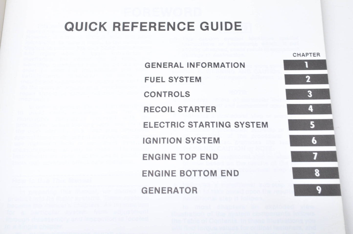OEM Kawasaki 99924-2005A Portable Generator Workshop Manual