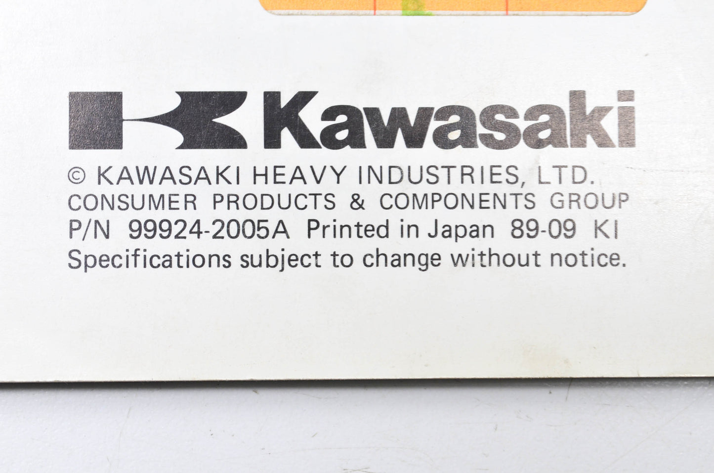 OEM Kawasaki 99924-2005A Portable Generator Workshop Manual
