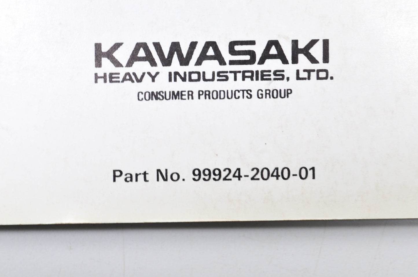 OEM Kawasaki 99924-2040-01 Service Manual GE4300/5000