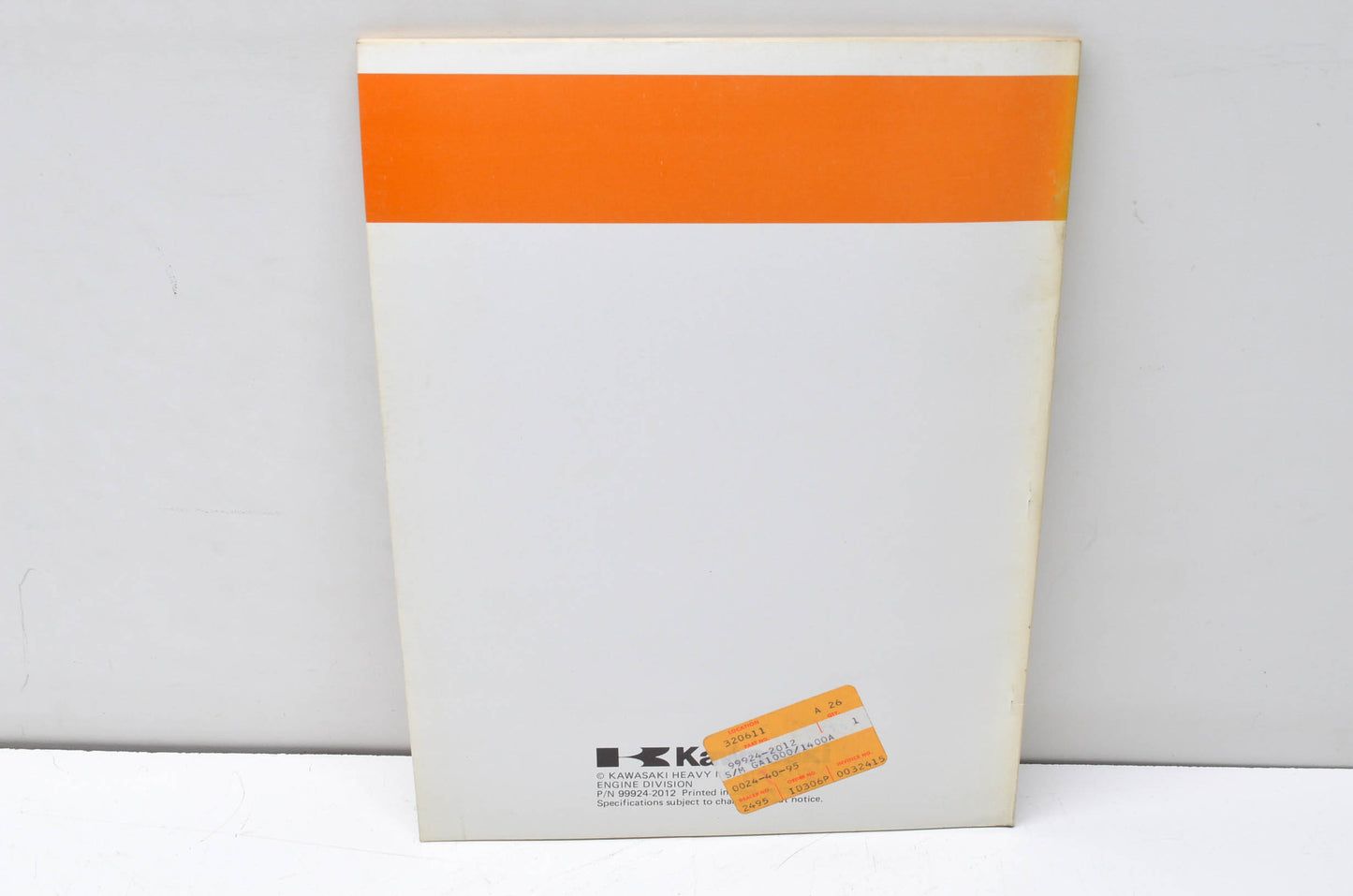 OEM Kawasaki 99924-2012 Service Manual GA1000/1400A NOS