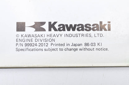 OEM Kawasaki 99924-2012 Service Manual GA1000/1400A NOS