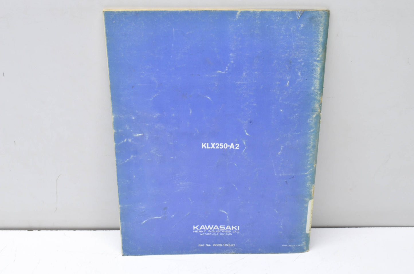 OEM Kawasaki 99920-1075-01 Owner's & Service Manual KLX250A2