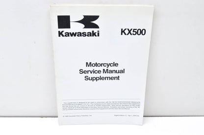 OEM Kawasaki 99924-1132-58 Service Manual Supplement KX500E NOS