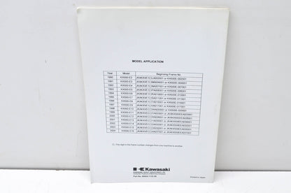 OEM Kawasaki 99924-1132-58 Service Manual Supplement KX500E NOS