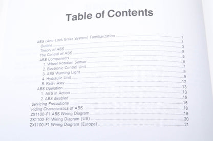OEM Kawasaki 99964-0059-01 GPZ1100 ABS Training Manual