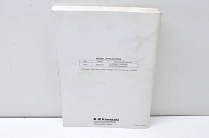 OEM Kawasaki 99924-1346-02 Service Manual ZX600N