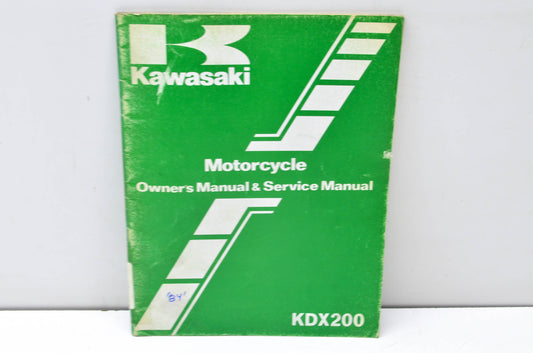 OEM Kawasaki 99920-1252-01 Owner's & Service Manual KDX200A2