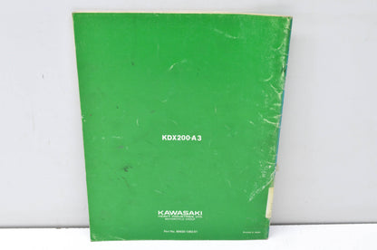 OEM Kawasaki 99920-1292-01 Owner's & Service Manual KDX200A3