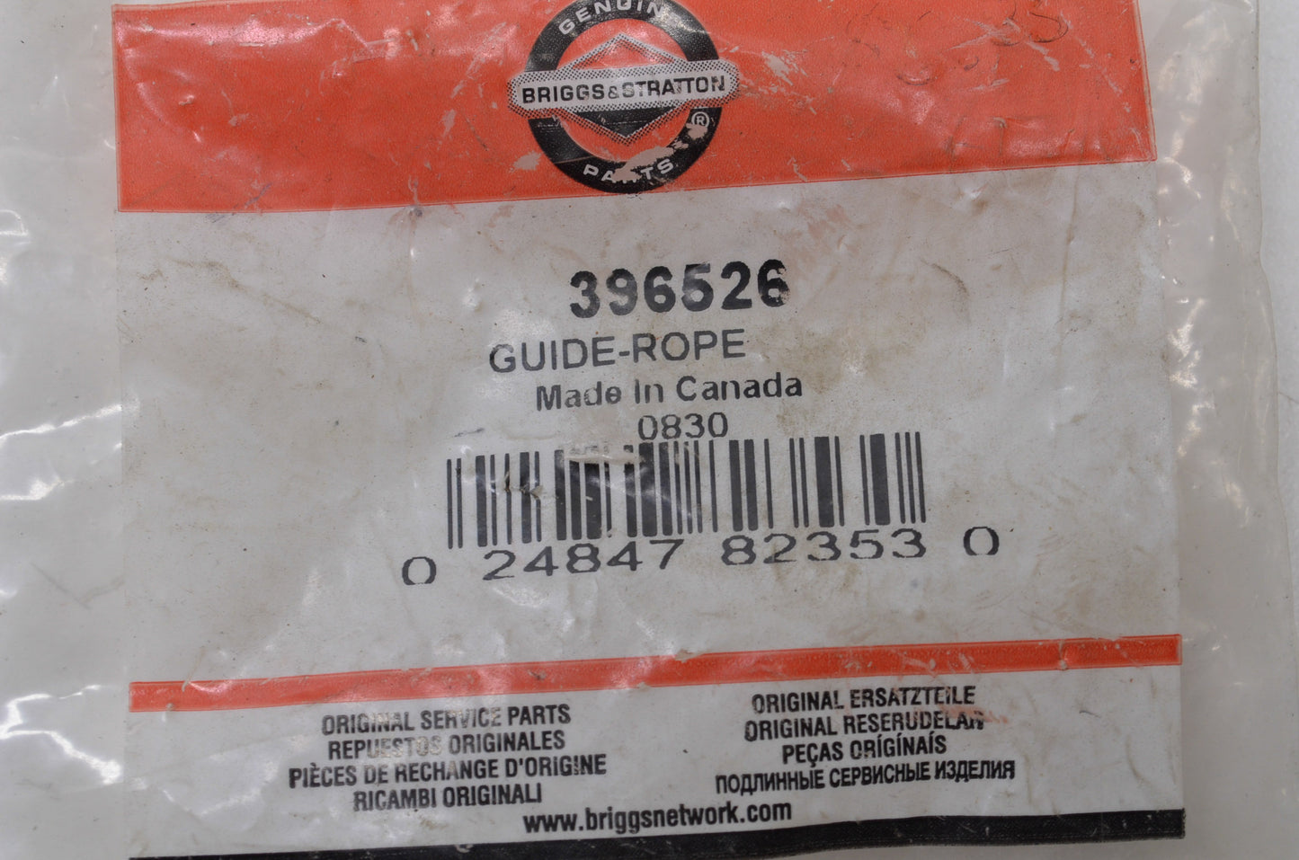 OEM Briggs & Stratton 396526 Rope Guide Kit NOS