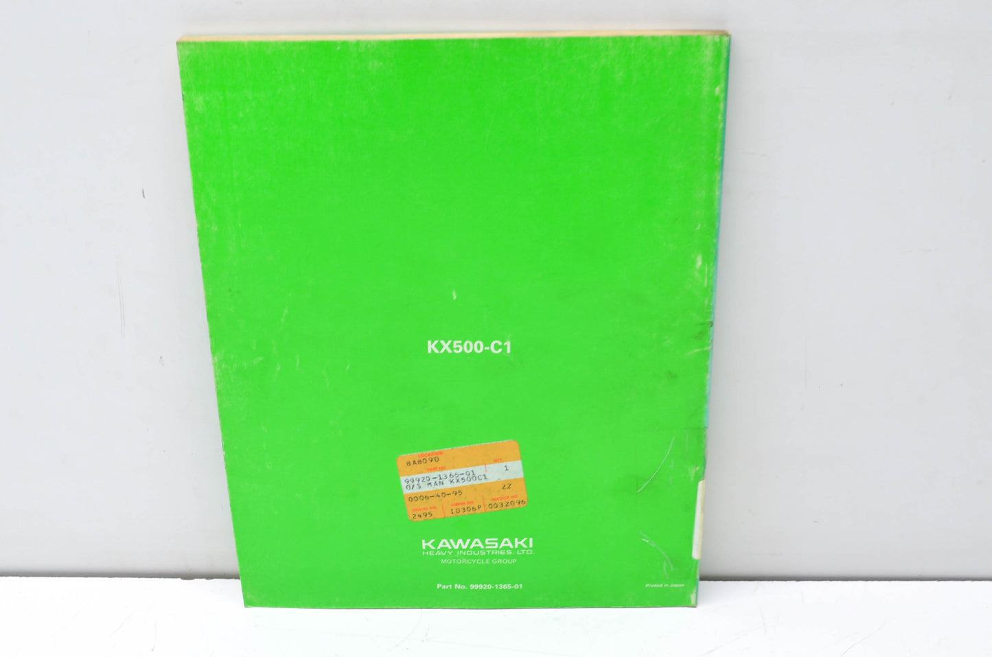 OEM Kawasaki 99920-1365-01 Owner's & Service Manual KX500C1
