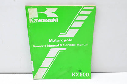 OEM Kawasaki 99920-1318-01 Owner's & Service Manual KX500B2