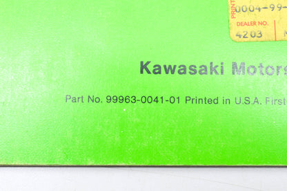 OEM Kawasaki 99963-0041-01 KX420-A2 UNI-TRAK Motorcycle Owner's Manu