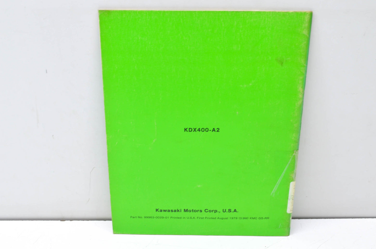 OEM Kawasaki 99963-0029-01 Owner's & Service Manual KDX400A2