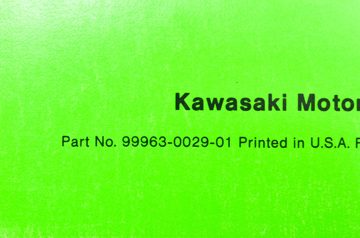 OEM Kawasaki 99963-0029-01 Owner's & Service Manual KDX400A2