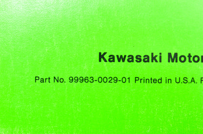 OEM Kawasaki 99963-0029-01 Owner's & Service Manual KDX400A2