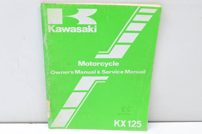 OEM Kawasaki 99920-1289-02 Owner's & Service Manual KX125D1