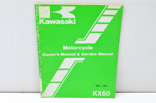 OEM Kawasaki 99920-1250-01 Owner's & Service Manual KX60A2