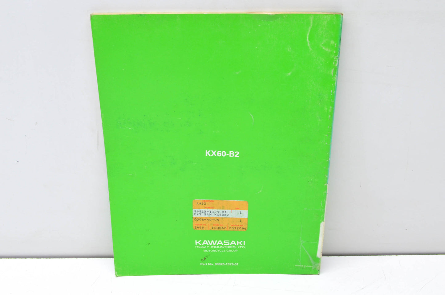 OEM Kawasaki 99920-1329-01 Owner's & Service Manual KX60B3