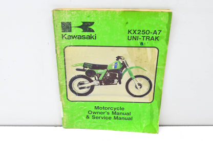 OEM Kawasaki 99963-0042-01 Owner's & Service Manual KX250A7