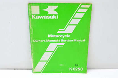 OEM Kawasaki 99920-1163-01 Owner's & Service Manual KX250B1