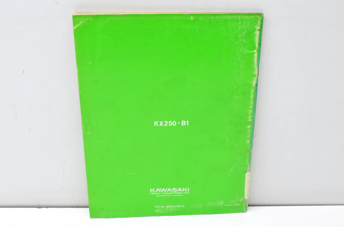 OEM Kawasaki 99920-1163-01 Owner's & Service Manual KX250B1