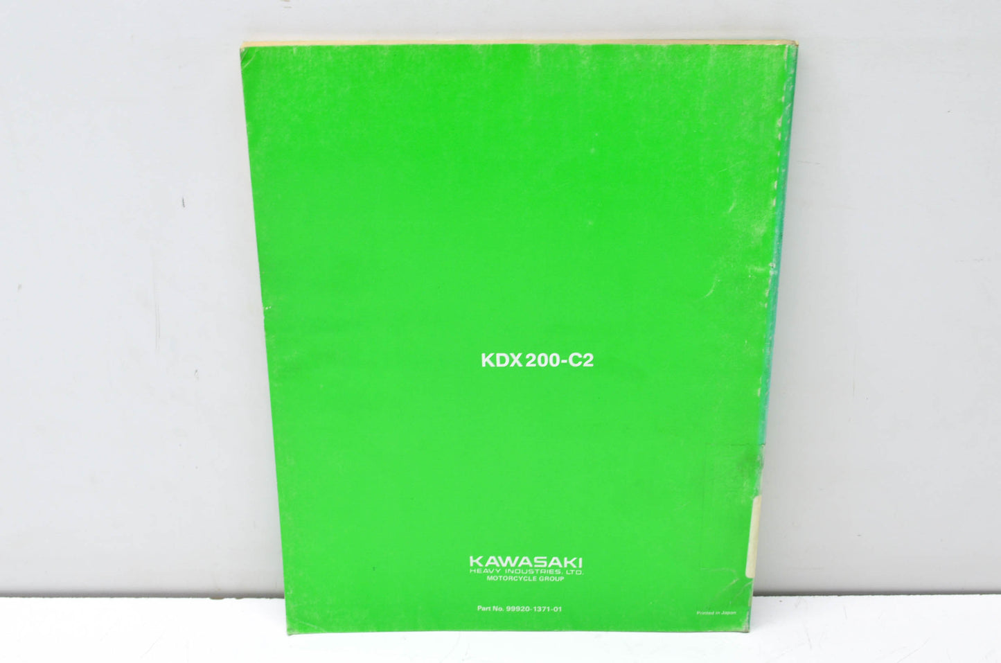 OEM Kawasaki 99920-1371-01 Owner's & Service Manual KDX200C2