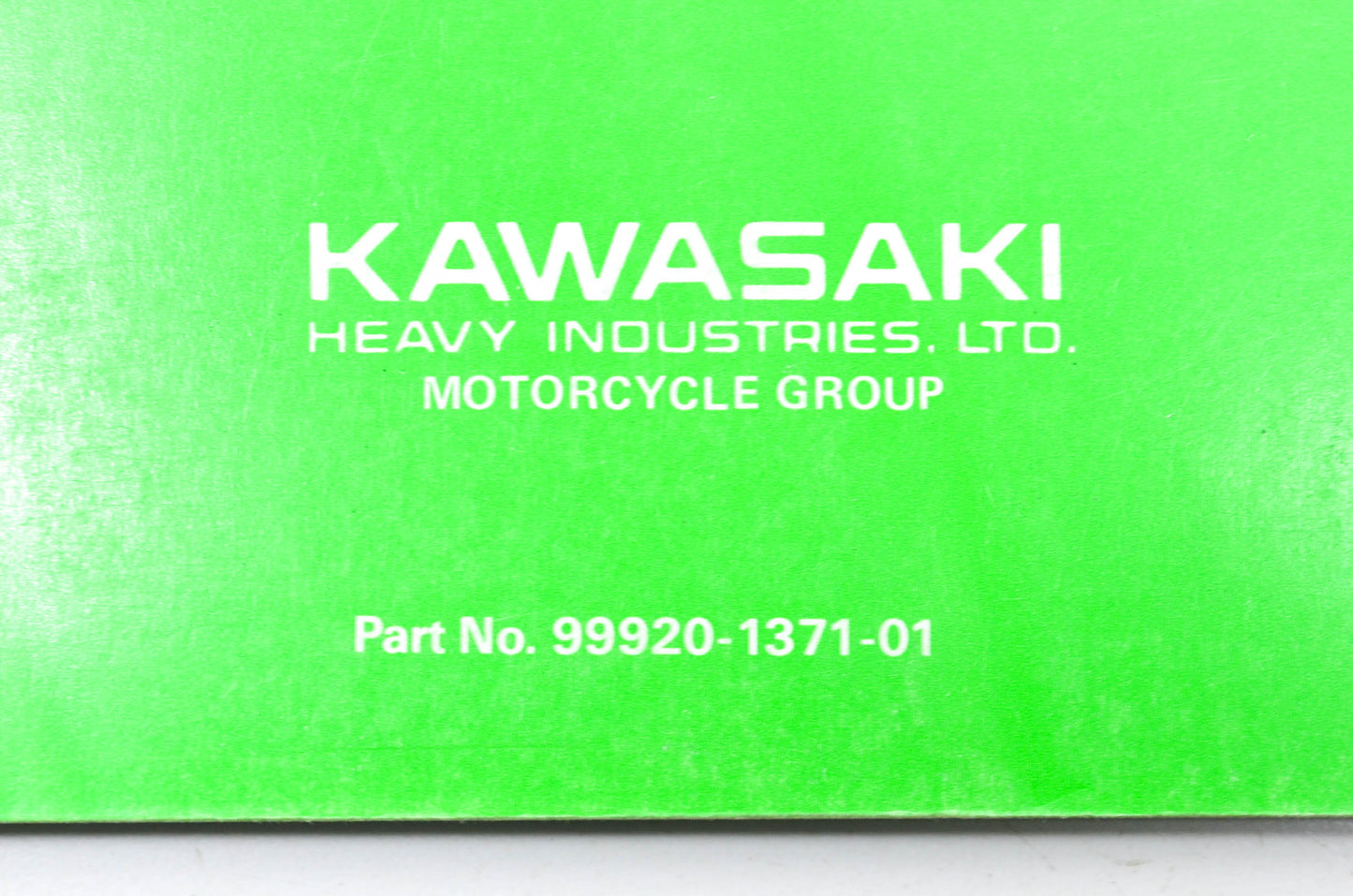 OEM Kawasaki 99920-1371-01 Owner's & Service Manual KDX200C2