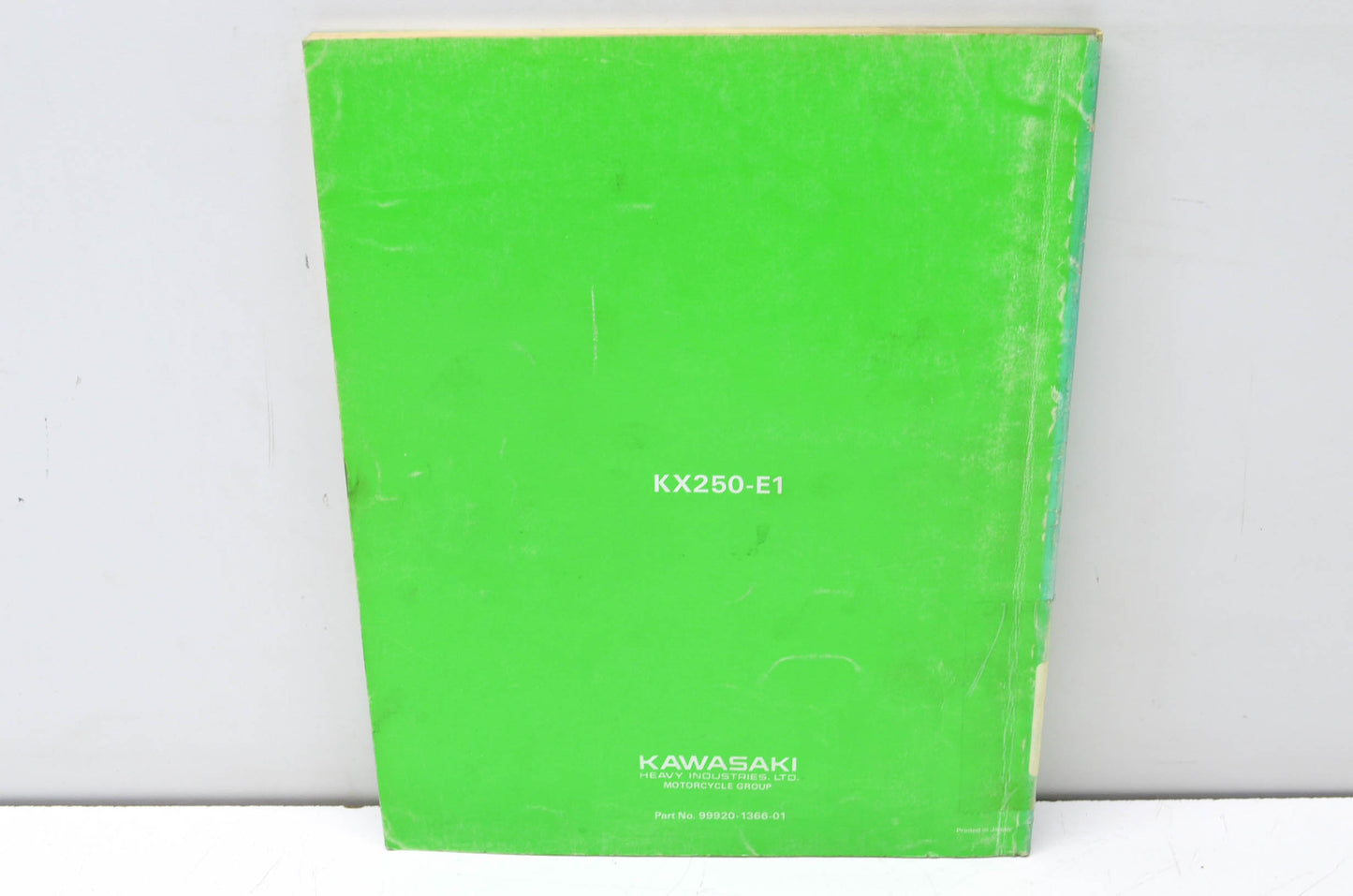 OEM Kawasaki 99920-1366-01 Owner's & Service Manual KX250E1