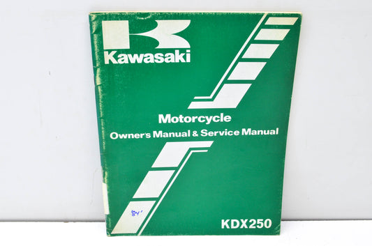 OEM Kawasaki 99920-1251-01 Owner's & Service Manual KDX250B4