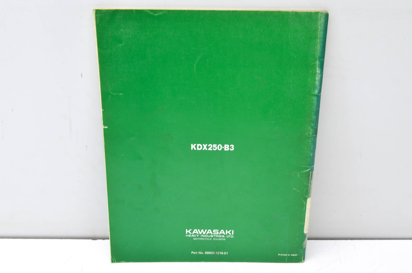 OEM Kawasaki 99920-1215-01 Owner's & Service Manual KDX250B3