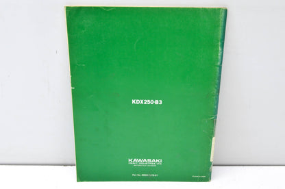 OEM Kawasaki 99920-1215-01 Owner's & Service Manual KDX250B3