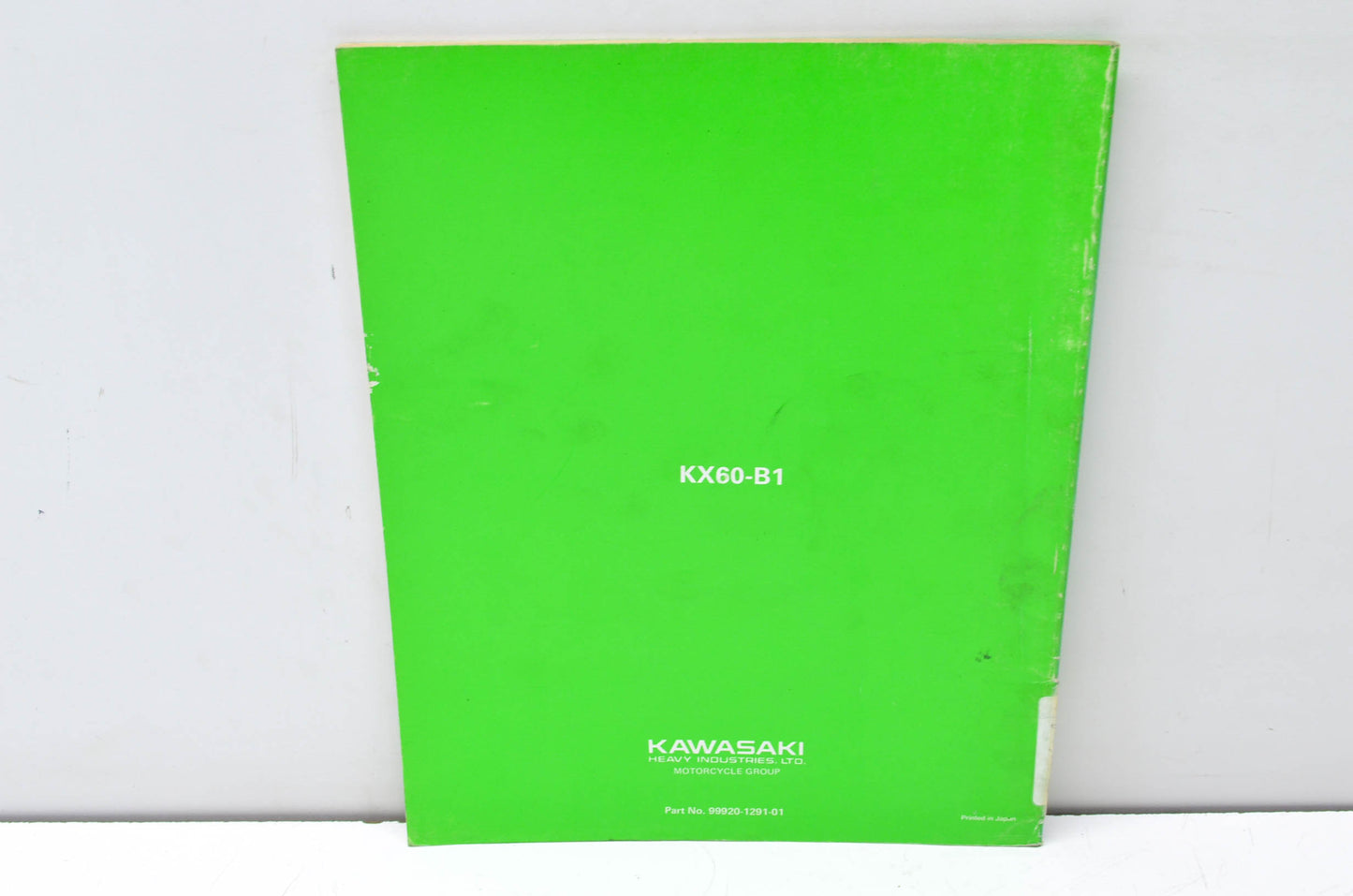 OEM Kawasaki 99920-1291-01 Owner's & Service Manual KX60B1