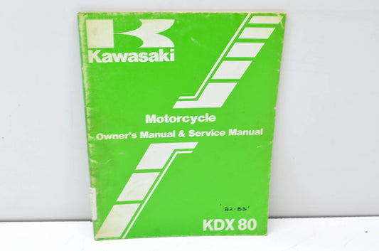 OEM Kawasaki 99920-1217-01 Owner's & Service Manual KDX80B3