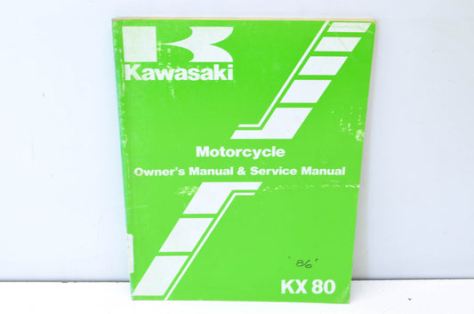 OEM Kawasaki 99920-1326-01 Owner's & Service Manual KX80G1