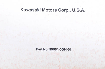 OEM Kawasaki 99964-0064-01 Service Manual PP4000/6000 GEN NOS