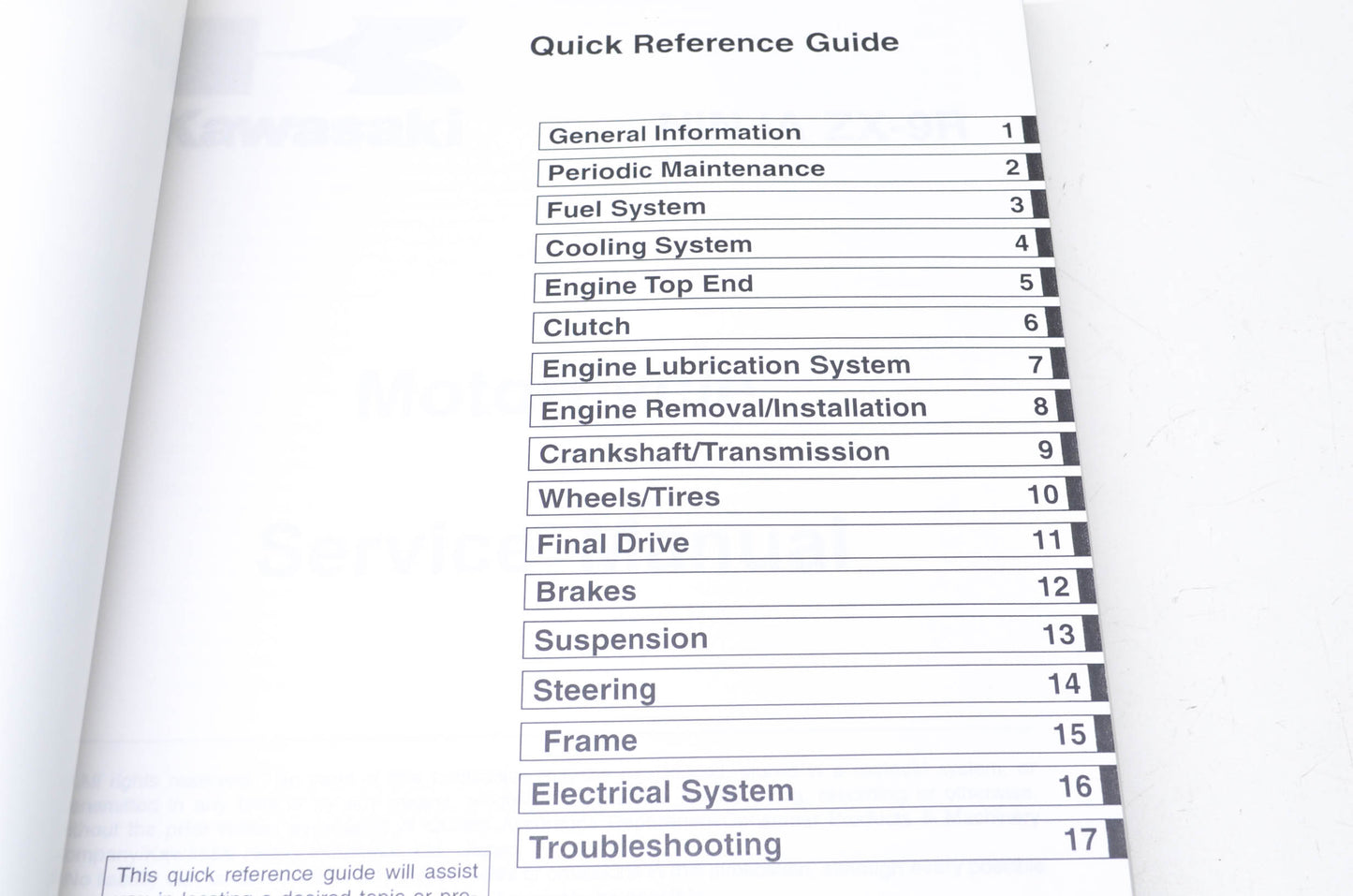 OEM Kawasaki 99924-1280-02 Service Manual ZX900F NOS