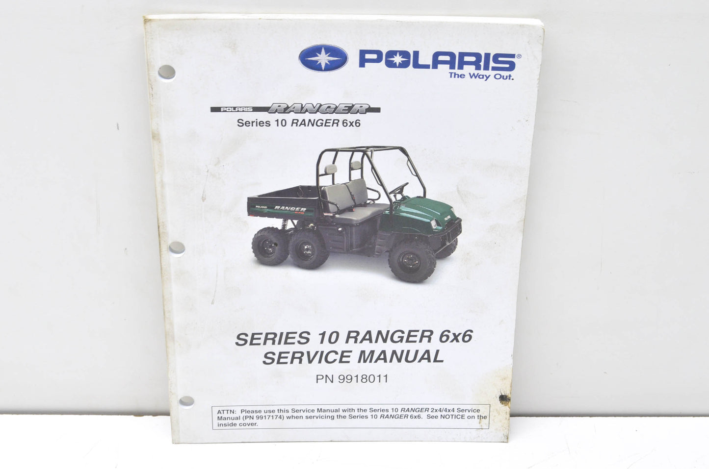 OEM Polaris 9918011 Service Manual Series 10 Ranger 6x6