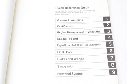 OEM Kawasaki 99924-1105-01 Service Manual KDX200C3