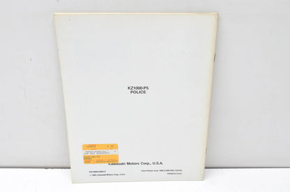 OEM Kawasaki 99963-0060-01 Service Manual Supplement KZ1000P NOS