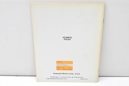 OEM Kawasaki 99963-0056-01 Service Manual Supplement KZ1000P NOS