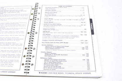 OEM Suzuki 99923-15205 2005 New Model Technical Update Seminar Manual