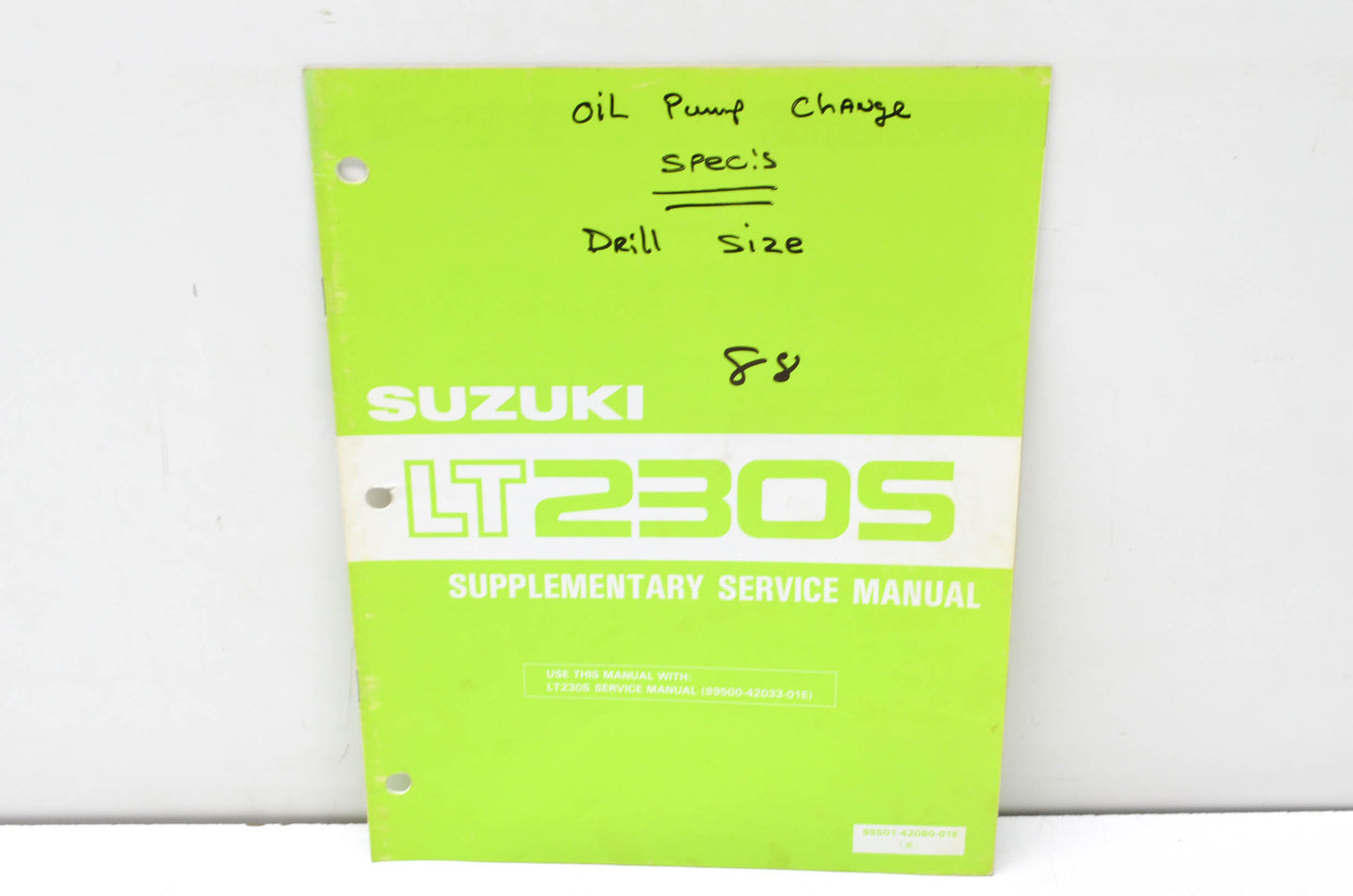 OEM Suzuki LT230S Supplementary Service Manual