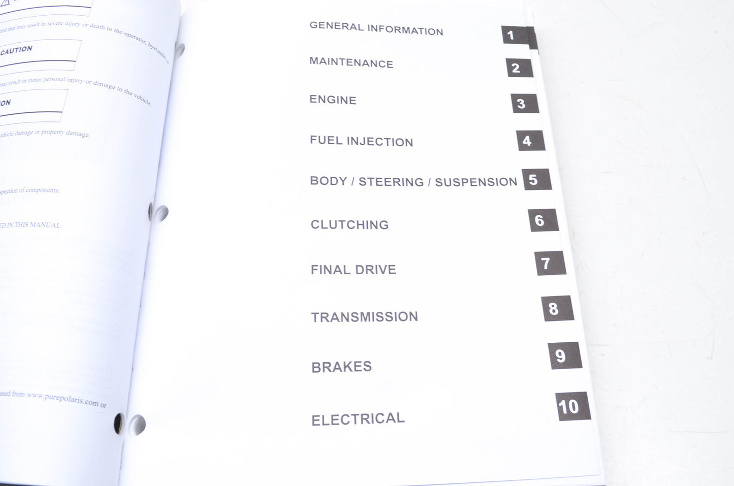 OEM Polaris 9921278 Service Manual 08 RZR 800 EFI NOS